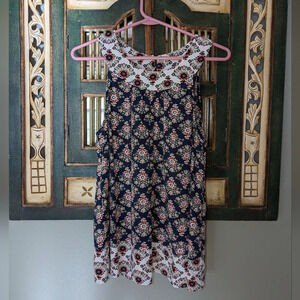 Boden Women's Size US 8 Sleeveless Top Blue Floral Print